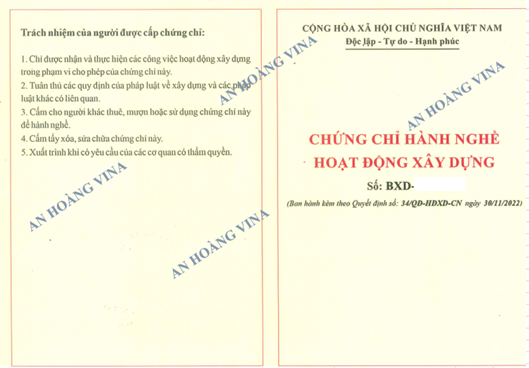 Chứng chỉ hành nghề xây dựng